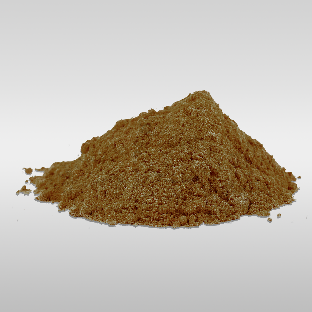 Finely ground Yacon powder, highlighting its light brown color and smooth texture.